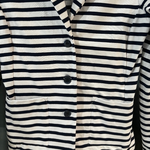 Tahari Nautical Blazer Jacket - Blue/White Size S - Picture 6 of 10